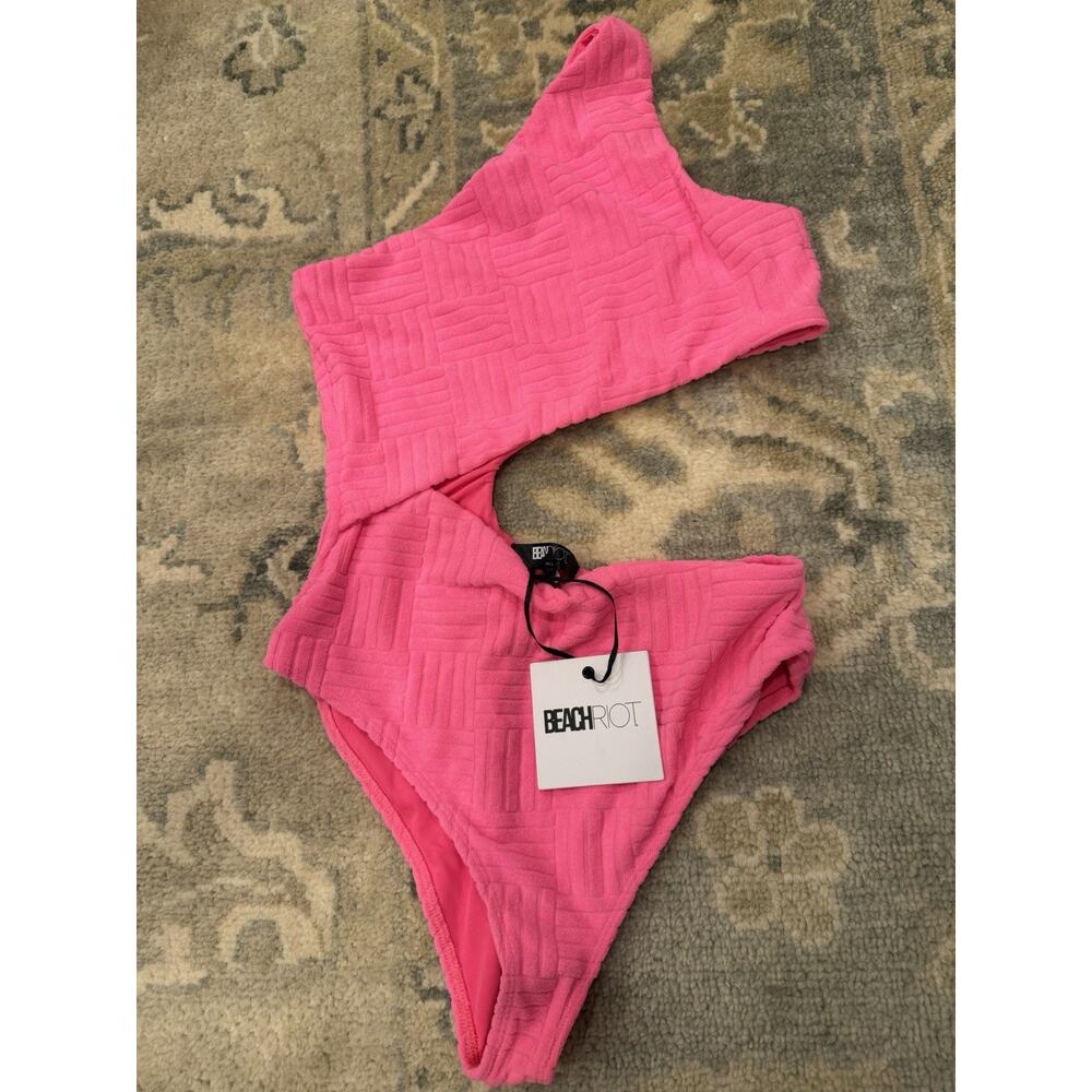 Beach Riot Celine Cutout One Piece Swimsuit strawberry moon size M NWT $158 - Picture 12 of 12